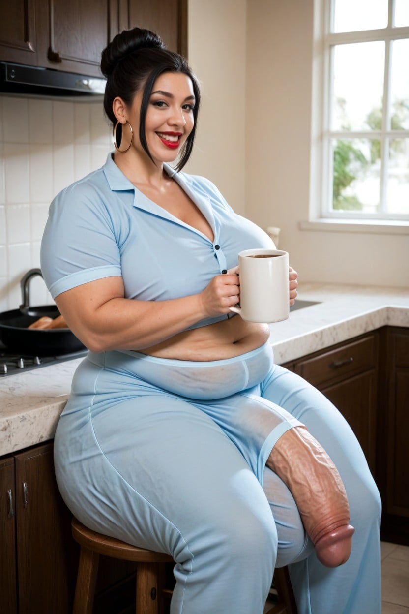 Hoop Earings, Fully Clothed, Cosplay Shemale AI Porn
