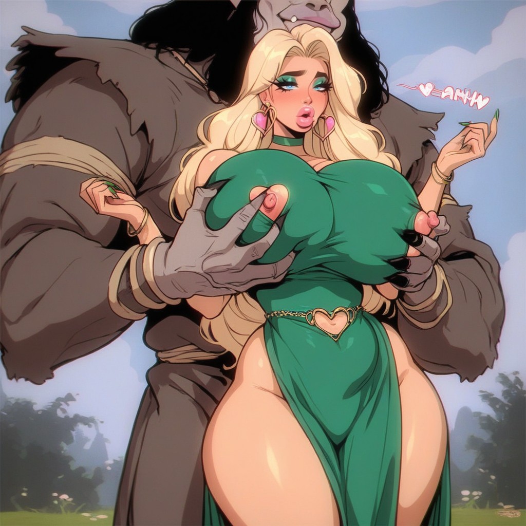 Love Hearts, Big Balls, Blonde Hair AIポルノ
