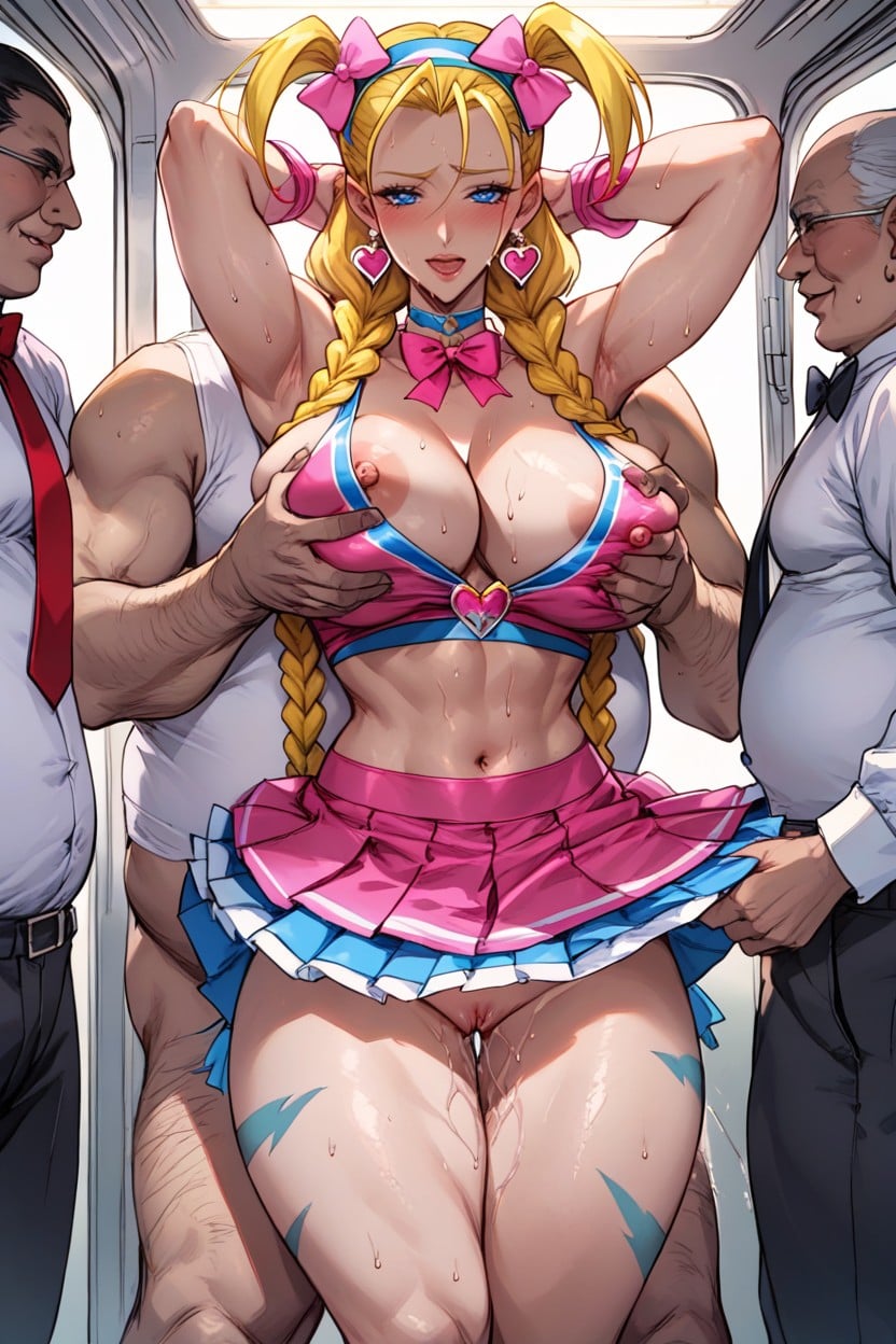 Twintails, Two Side Up Hair, Massive Breast Hentai AI Porn