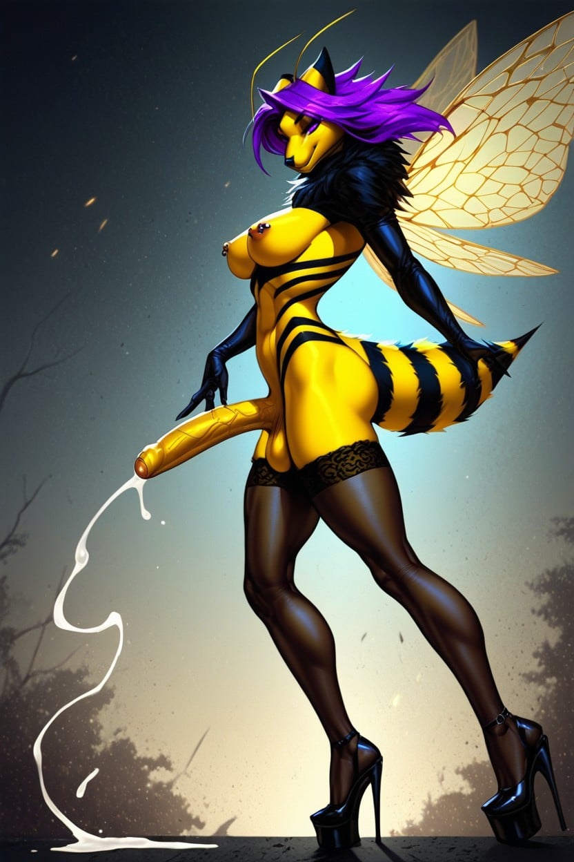 Flight In The Air, Lace Gloves, Long Legs Furry AI Porn