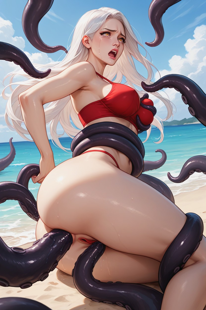 Movement Lines, Bouncing Lines, Beach Hentai IA