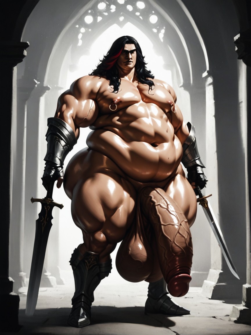 Black Nail Polish, Grande Longueur, Flabby Pecs Porno IA Gay