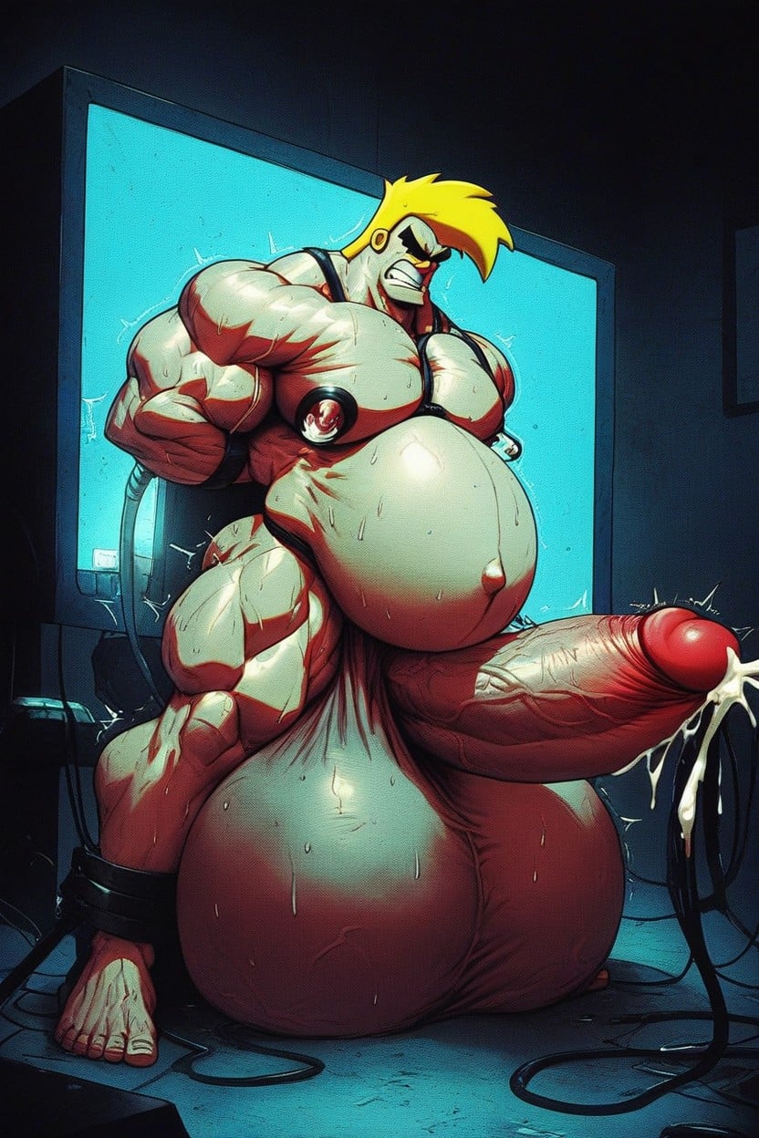 Blonde, Male Gay Porn, Tank Filled With Cum Porno IA Gay
