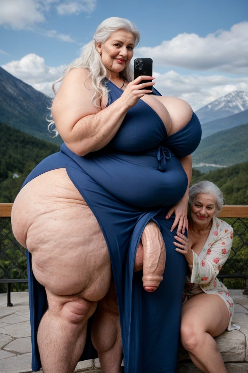 Mature Face, Huge Round Thighs, Giant Tall Futanari AI Porn