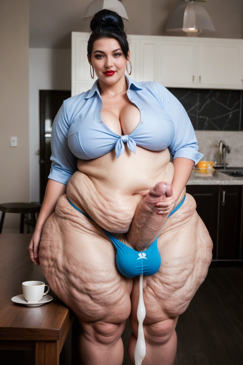 Gigantic Testicles, Cellulite Boobs, Large Breast Shemale AI Porn