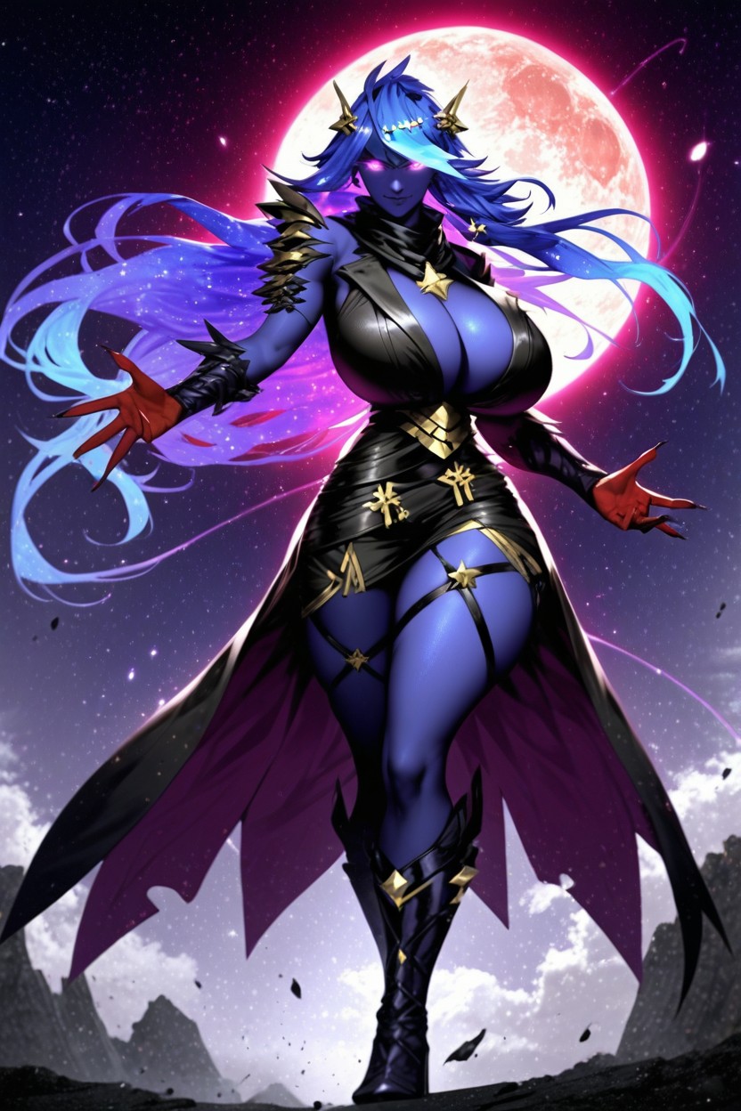 Waist Shot, Huge Long Opal Claws, Hyper Breasts Hentai AI Porn