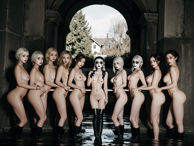 Cosplay, White Hair, Naked AI Porn