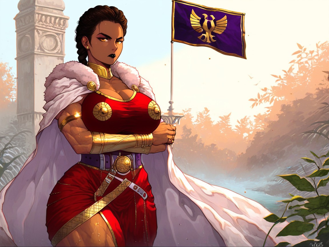 Strong Arms, Massive Firm Breasts, Roman Leather Armor Porno latina IA