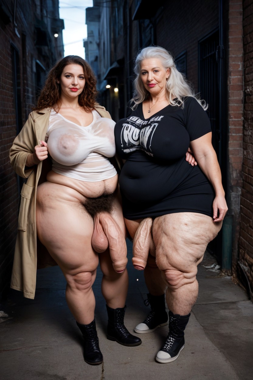 Giant Saggy Breasts, Cellulite Body Cellulite Legs, Futanari AI Porn