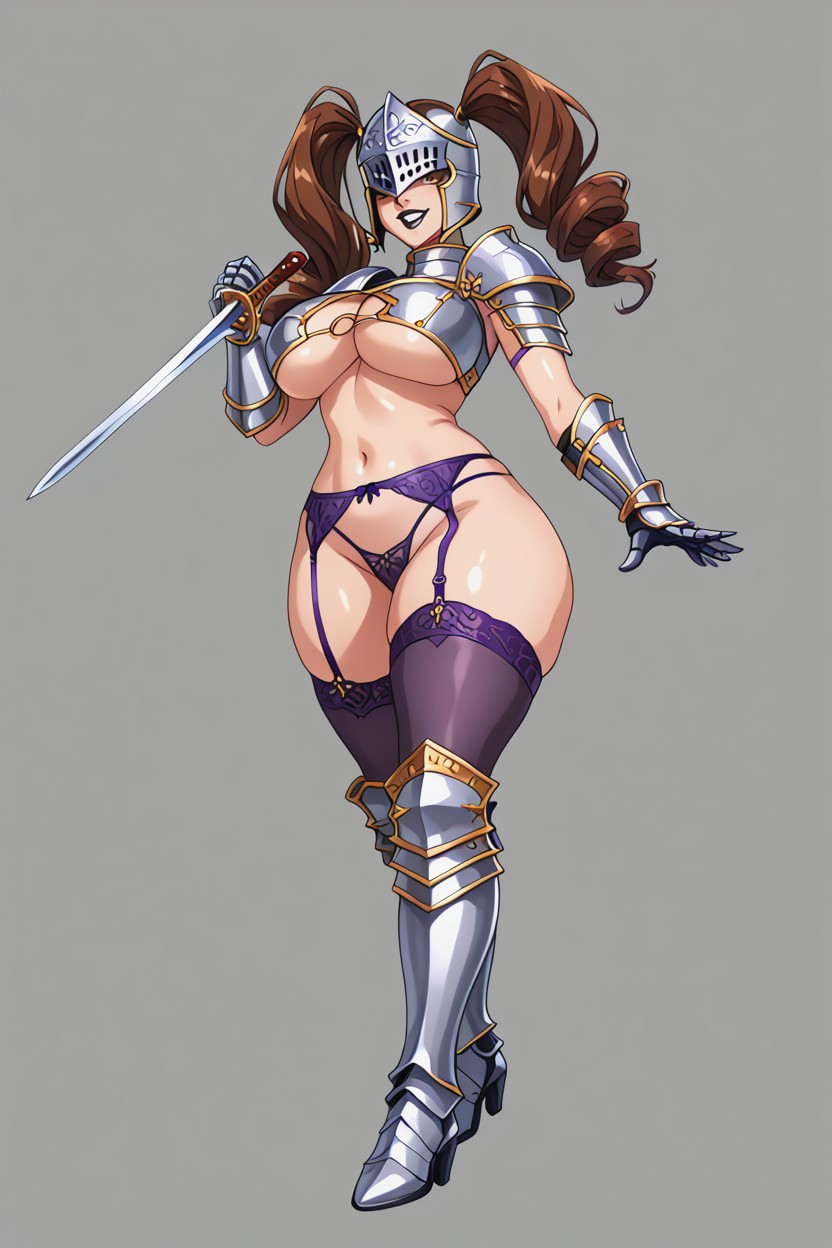 Dimly Lit, Model Pose, Cleavage Hentai AI Porn