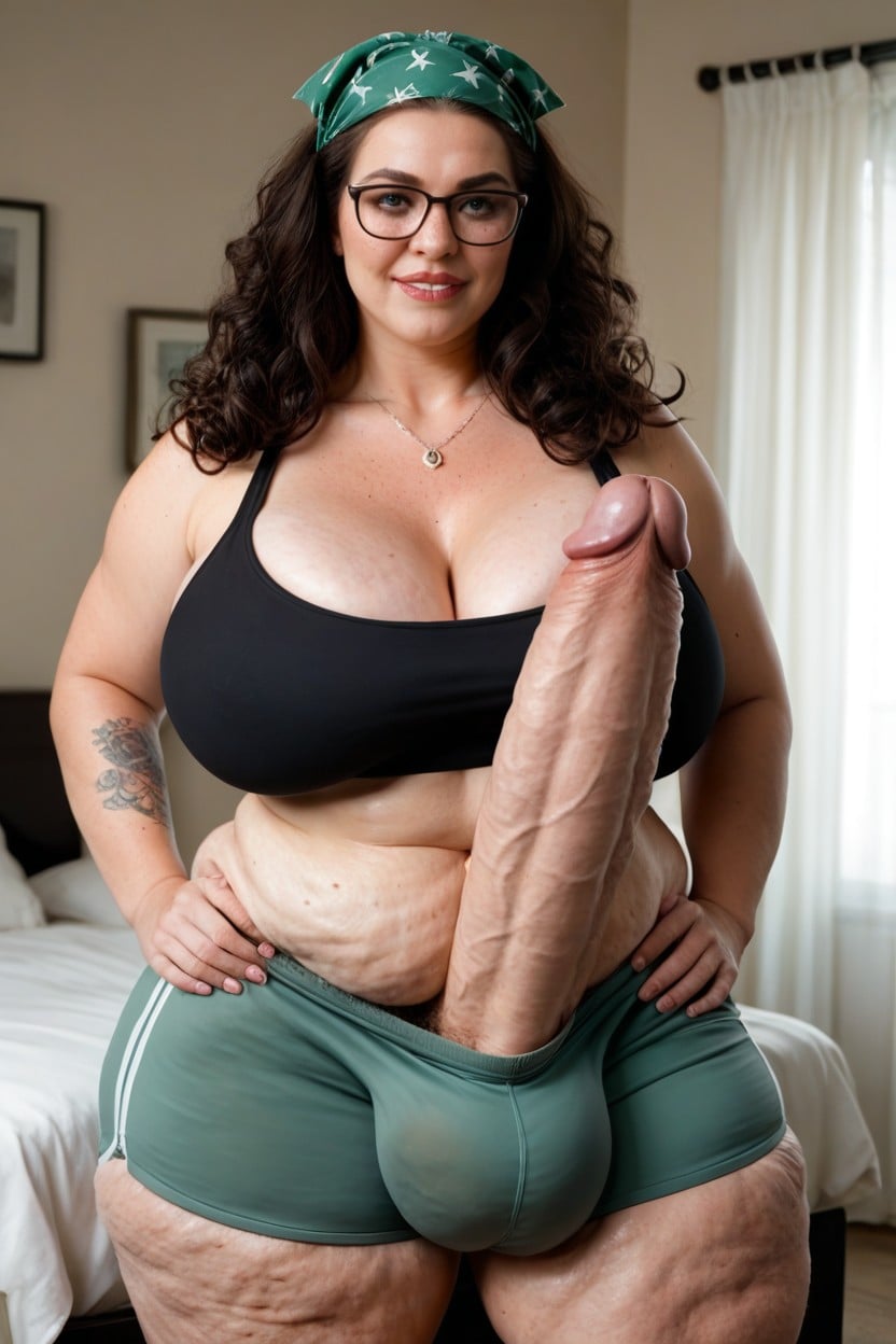 Hyper Realistic Bulge, Massively Girthy Cock Bulge, Penis Bulge Under Clothes Shemale AI Porn