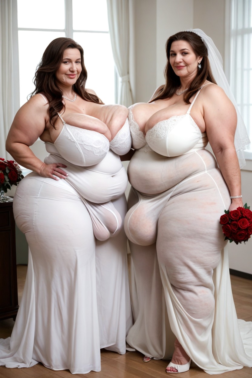 Extremely Fat Obese Body, Gigantic Breasts, Fat AI Porn