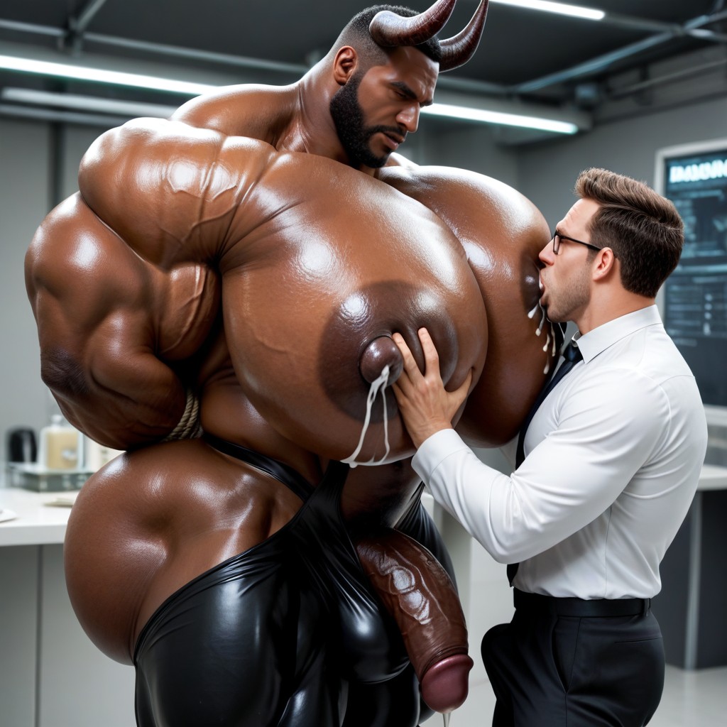 Sucking Nipples, Athletic Man, Big Nipples Porno IA Gay
