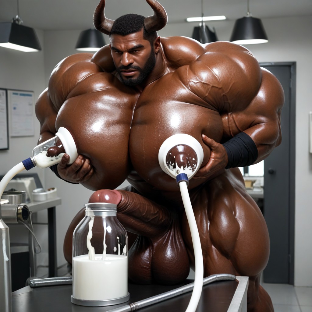 Lactation, Milk Man Suit, Hyper Pecs 게이 AI 포르노