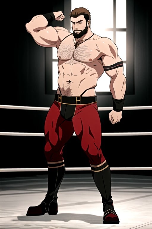 Mohawk, Oversized Muscles, Broad Shoulders AI Gay Porn