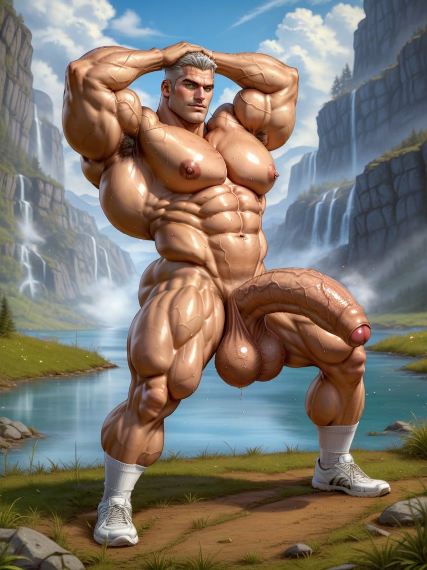 Thick Penis, Hard Nipples, Big Cock AI Gay Porn