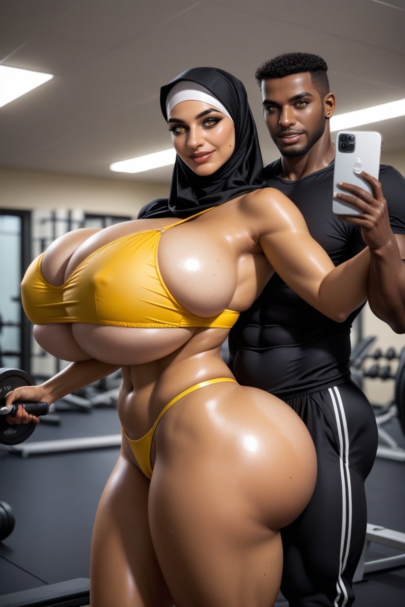 Tall Man, Extremely Large Ass, Sweating Hentai AI Porn