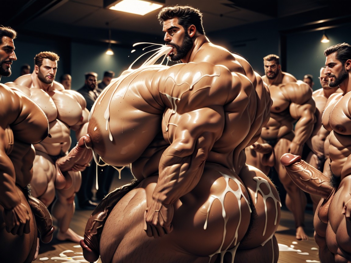 18+, Sweaty, Big Pecs 게이 AI 포르노