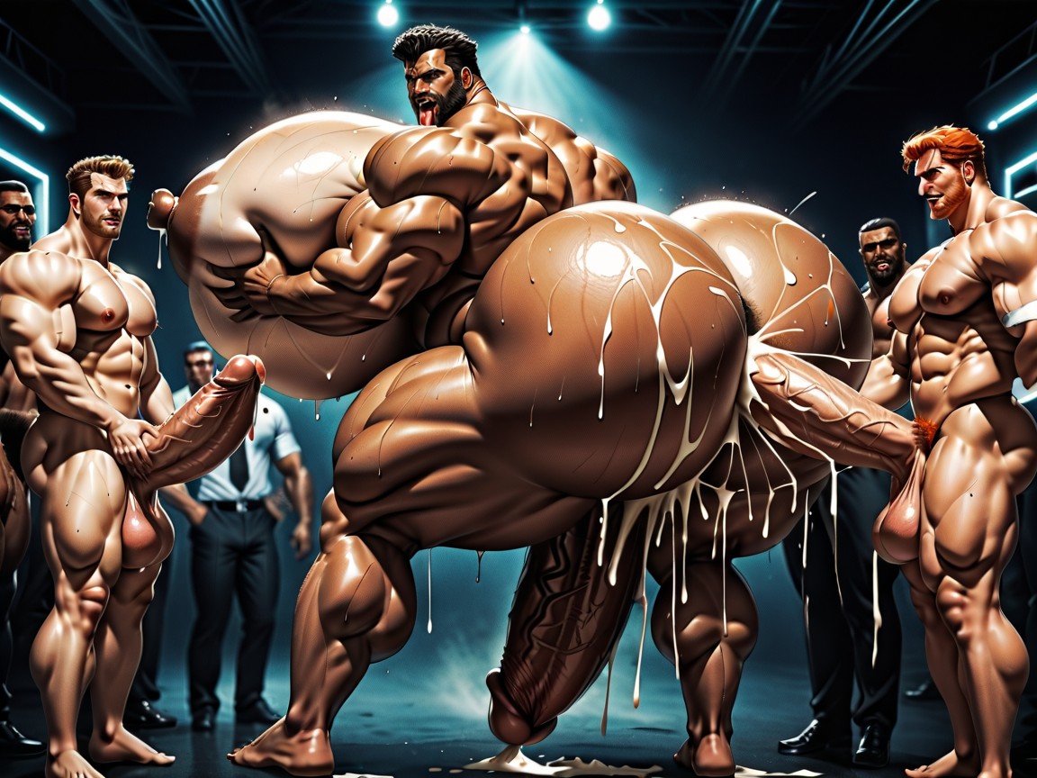 Sweaty, Focus Under Boob, Hands Spread Ass Very Far Apart AI Gay Porn