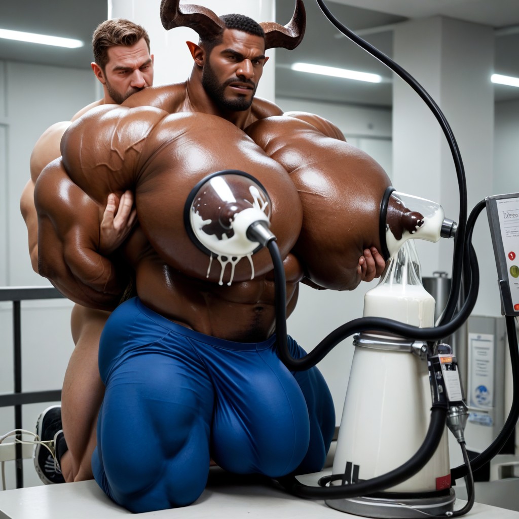 Red Devil Kneeling, Rough Squeeze, Extrêmement Lourd En Bas Porno IA Gay