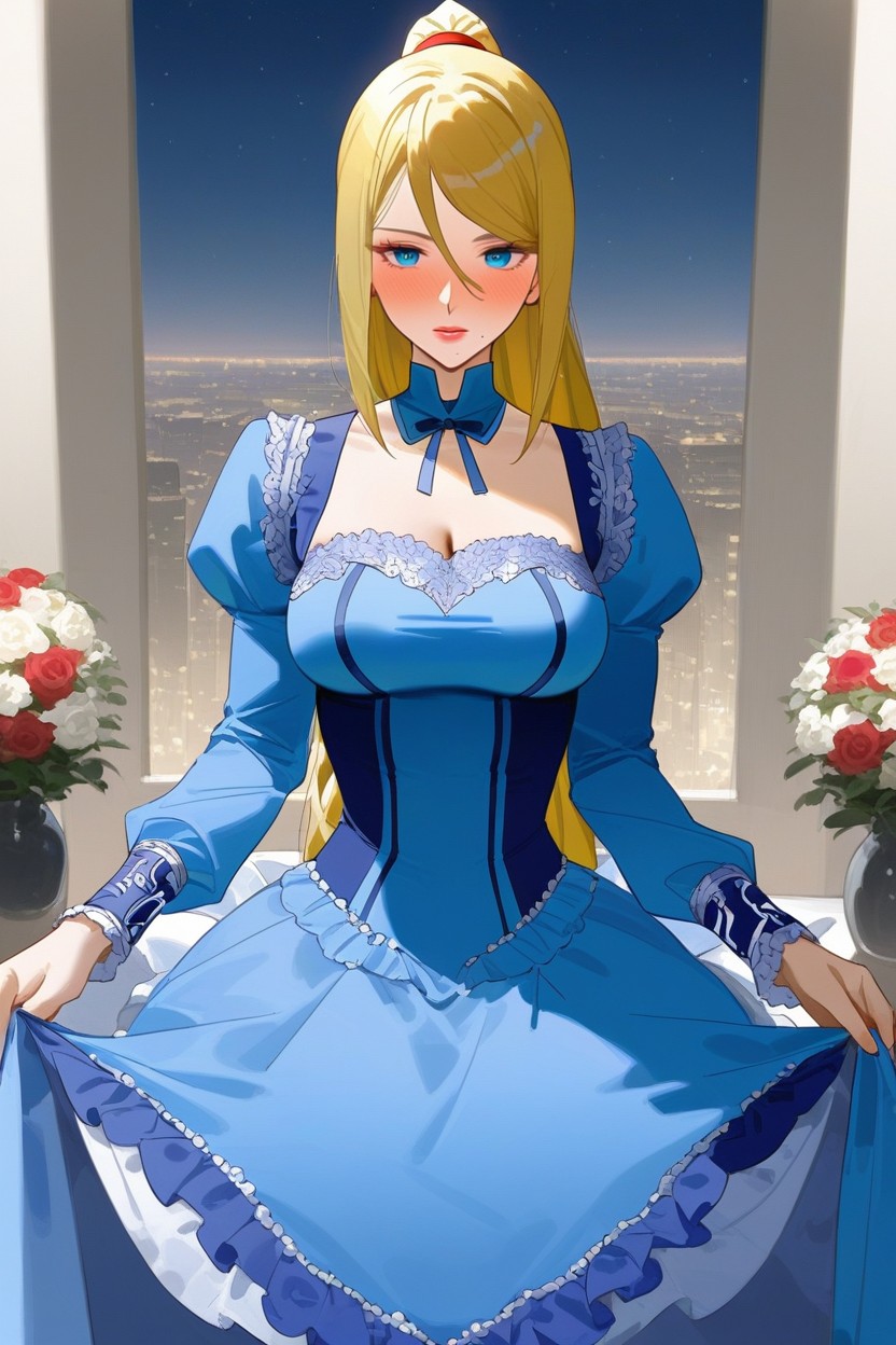 Front View, Fully Clothed, Detailed Eyes AI Porn