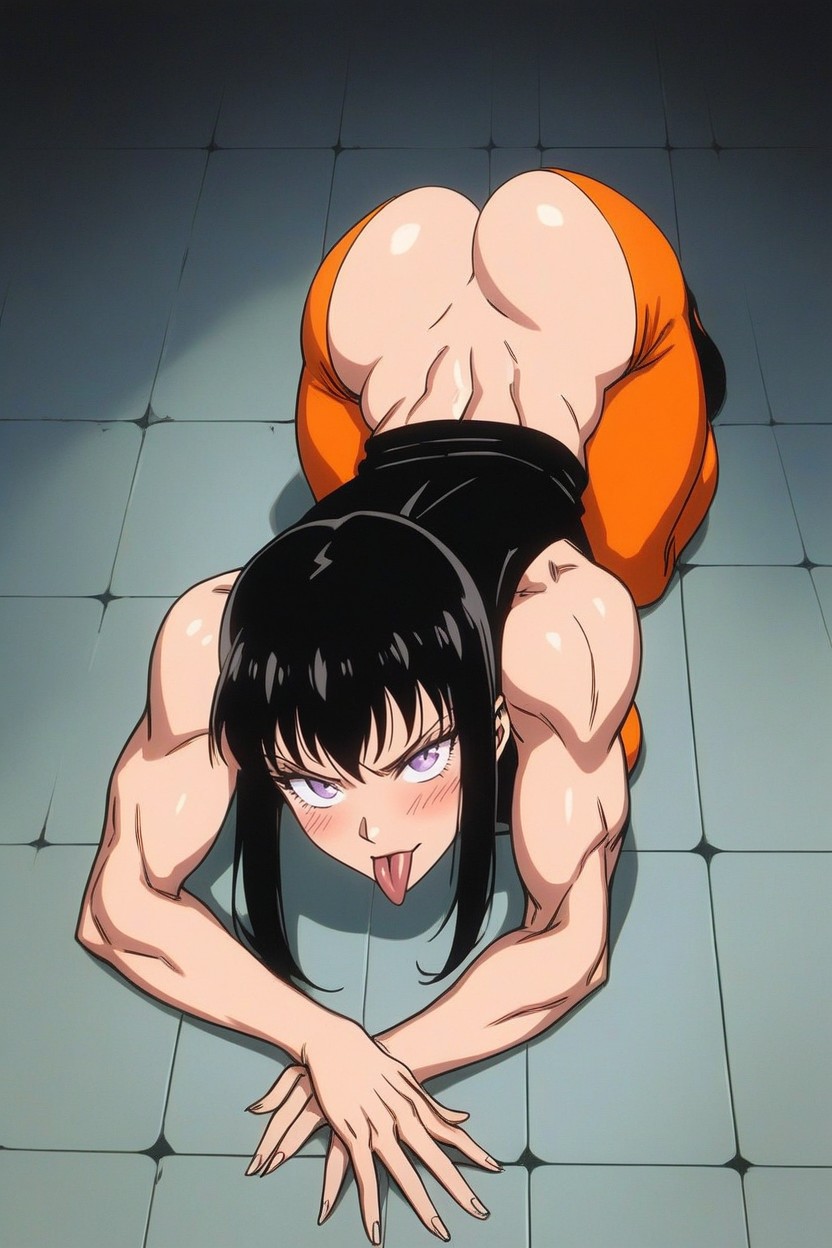 Fit, Black Hair, Full Body Hentai AI Porn