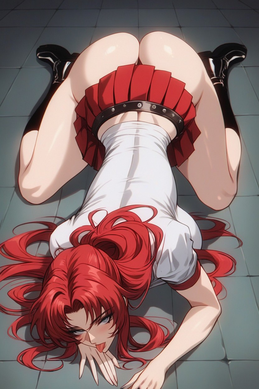 Looking Up At Viewer, Full Body, Crawling On Floor Hentai AI Porn