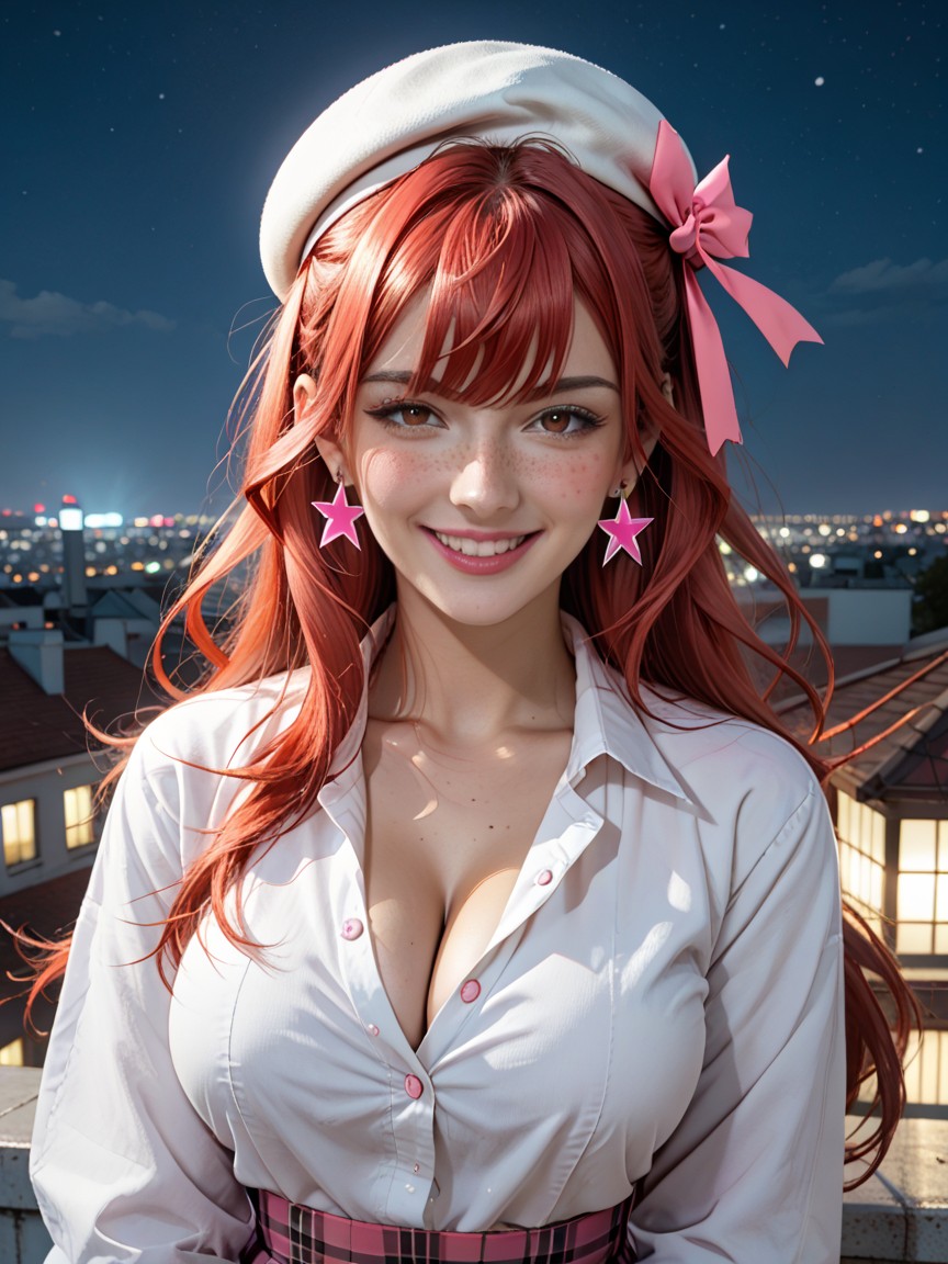 Blushing, Hair Ribbon, Bangs AI Porn