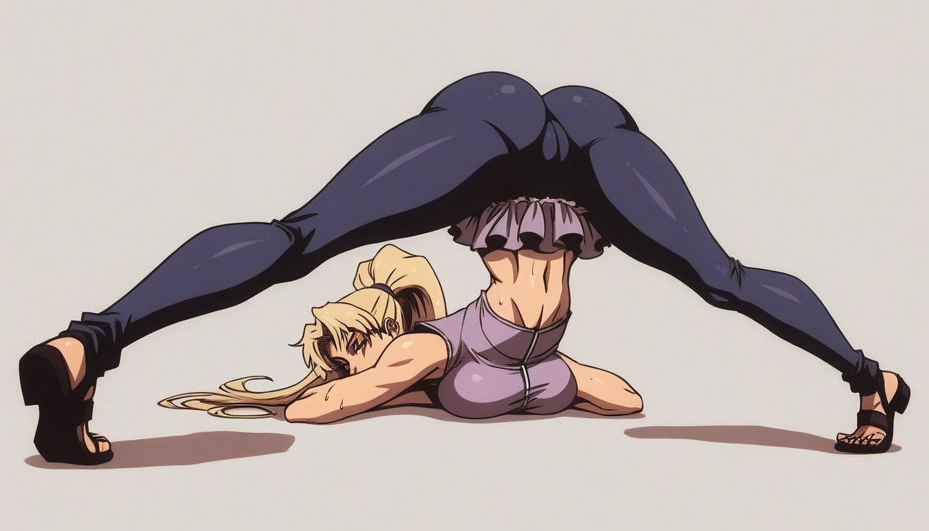 Very Long Legs, White Background, Sleeveless Top Hentai AI Porn