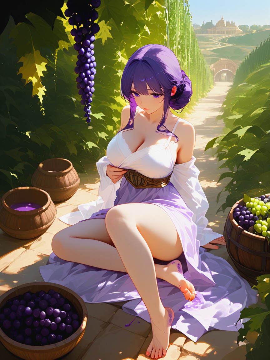 Dark Purple Marks On Feet And Ankles, White Underwear, 18+ Hentai AI Porn