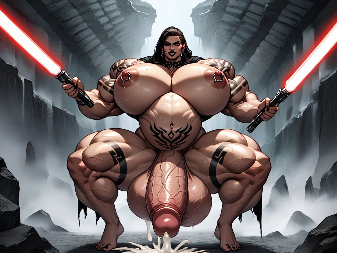 Pénis Hyper Long Et Impossible, Huge Tits, Wide Hips Porno IA transsexuelle