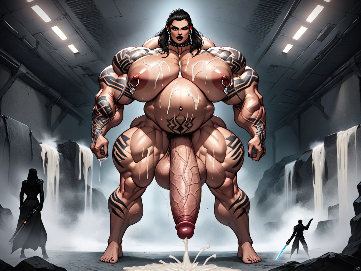 Gigantic Hyper Muscular Futanari Ejaculating, Wold Biggest Tick Cock, Excessive Cumshot String Porno IA transsexuelle