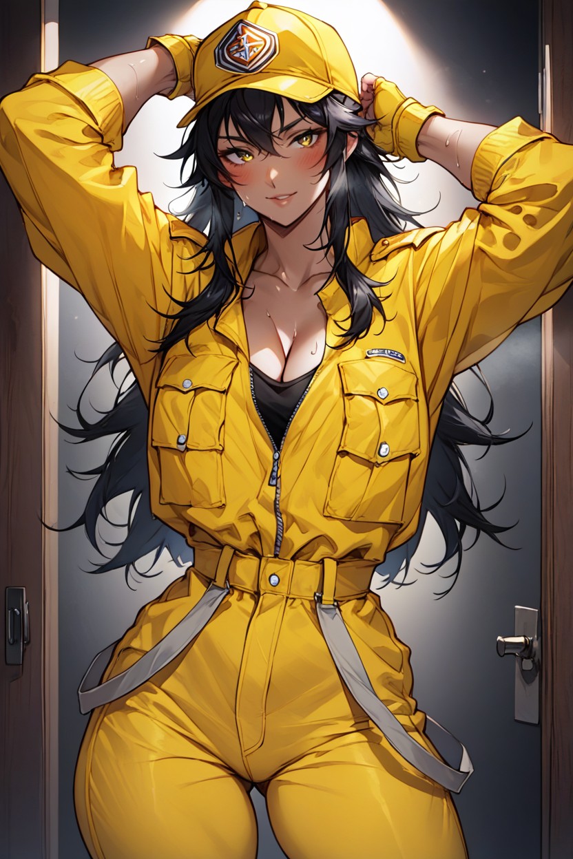 Seductive Smile, Cleavage, Hands In Frame Hentai AI Porn