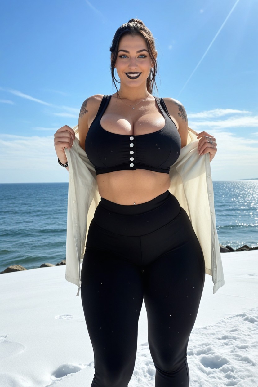 Wide Hips, Arms Behind Back, Fat AI Porn