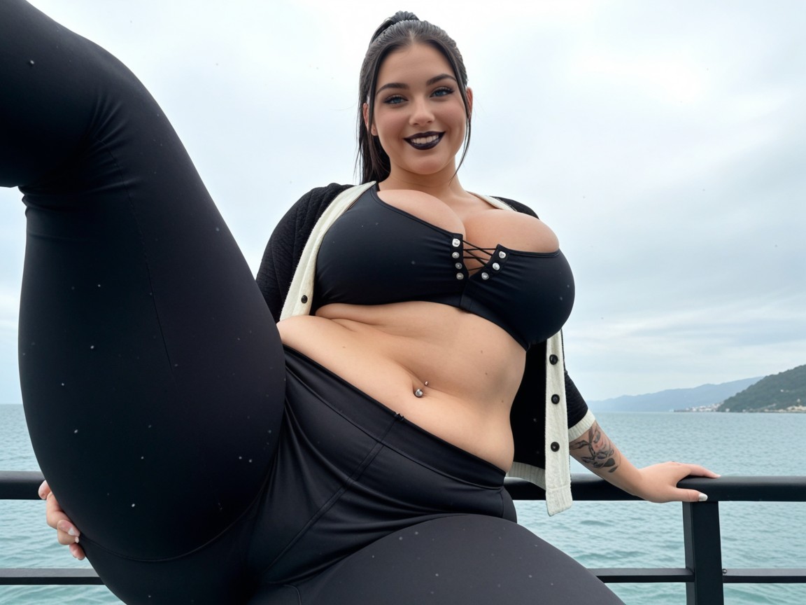 Extremely Large Ass, Snow, Belly Button Ring AI Porn