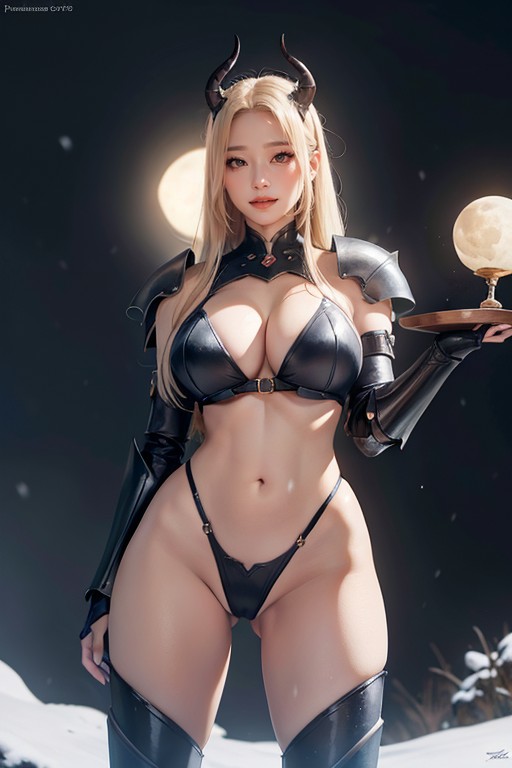 Hourglass Shaped Body, Full Plate Armor, Extremely Waist AI Porn