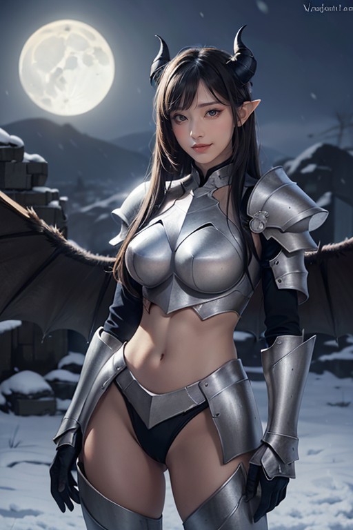 Cosplay, Red Eyes, View From Below AI Porn
