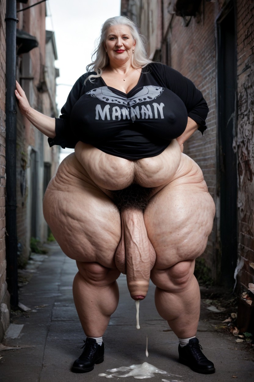 Hyper Length Legs Hyper Testicals, Obese, Stained Shirt AI Porn