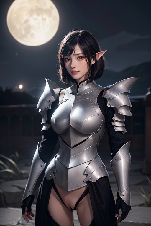 Skinny, Moon, Standing AI Porn