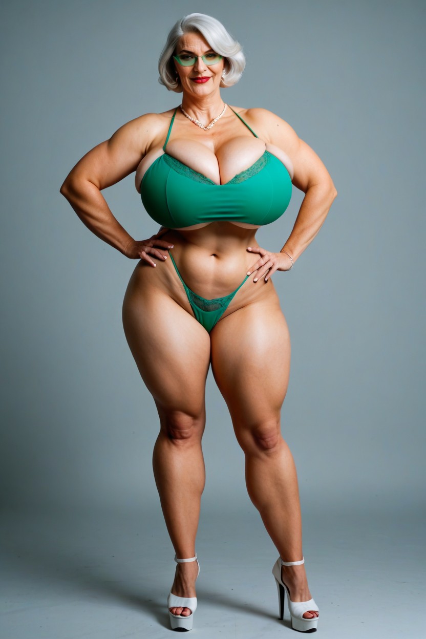 Cathy Canuck, Giant Boobs, Bobcut AI Porn