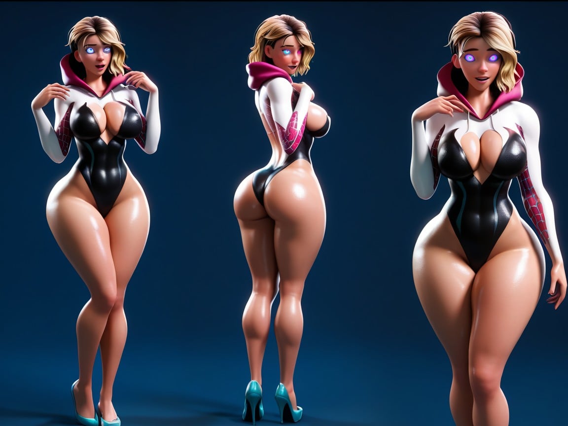 Huge Wide Eyes, Physically Fit, Cumming Hentai IA