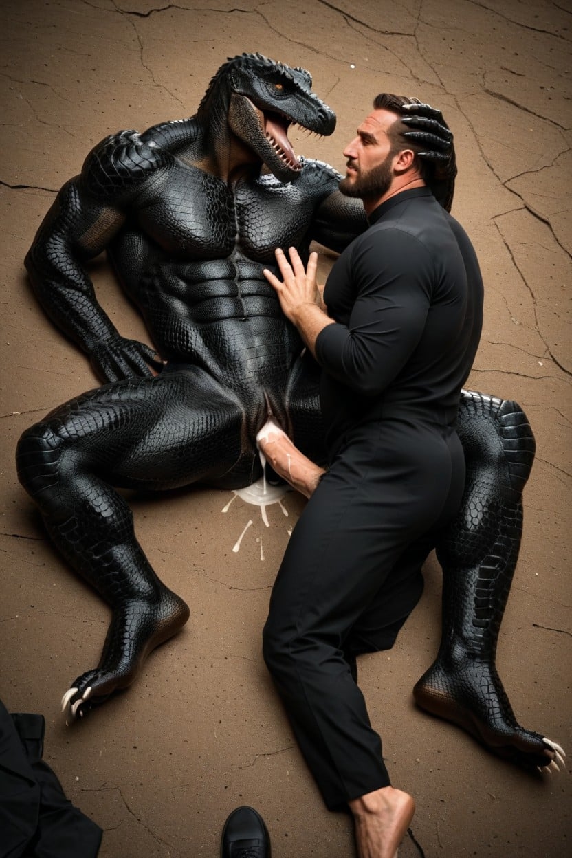Abundant Cum, Scales, Transman With Extreme Fangs ゲイAIポルノ
