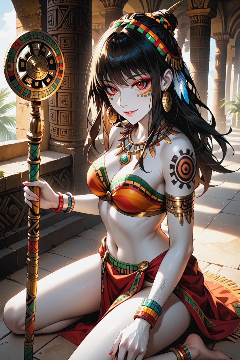 Detailed, Kneeling, Medium Breast Hentai AI Porn