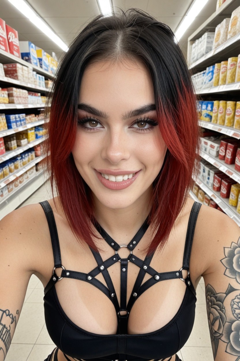 Clenched Teeth, Delicate Frame, Close Up AI Porn