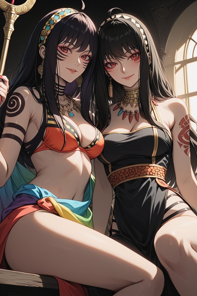 Skinny, Daytime, Maori Body Paint Hentai AI Porn
