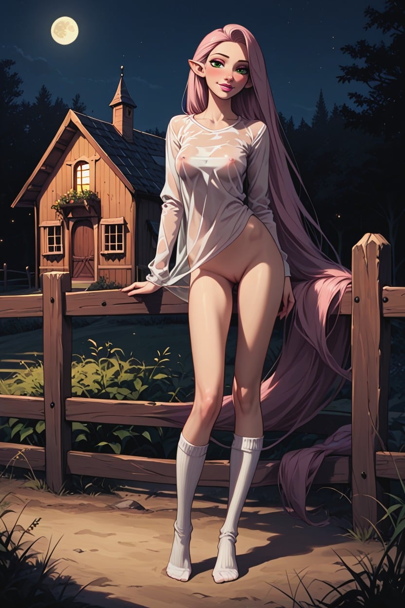 No Panties, Lip Liner, Full Body Hentai AI Porn