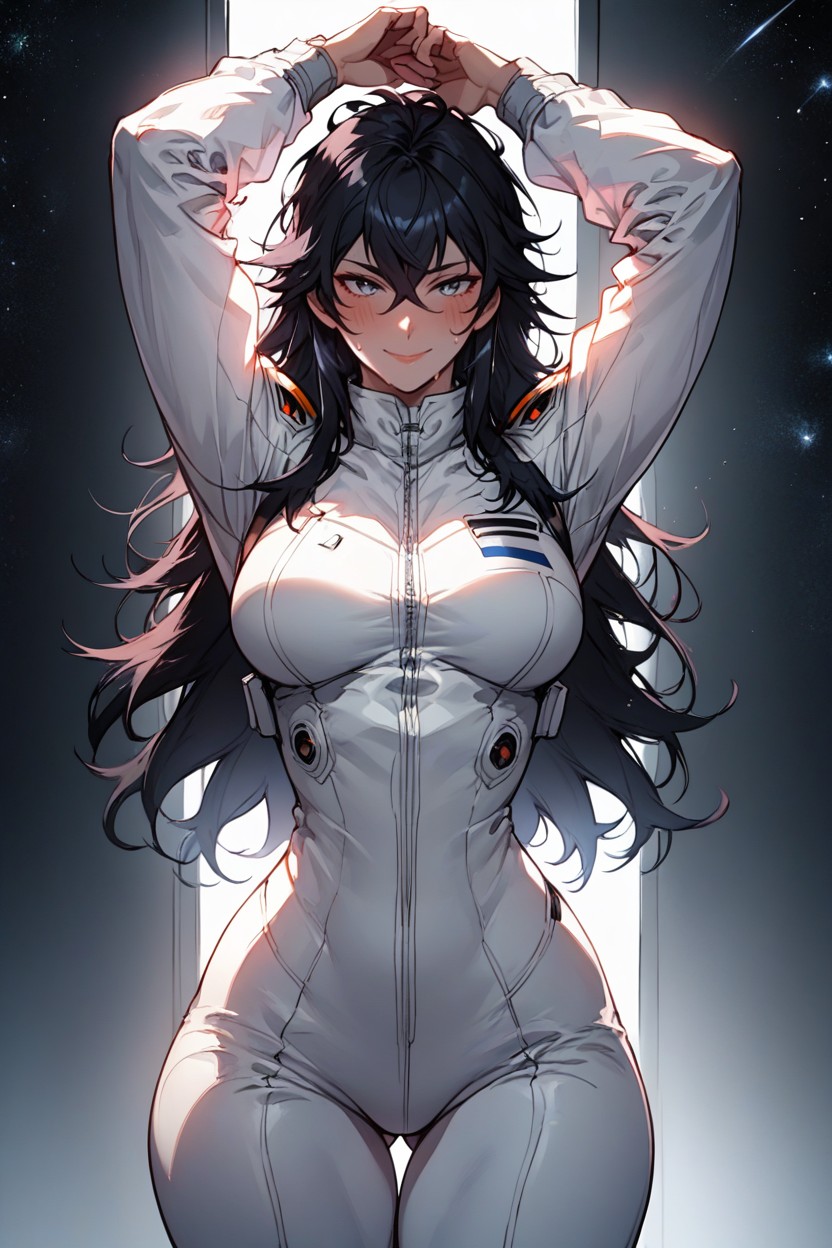 Seductive Eyes, Dark Background, Space Suit Hentai AI Porn