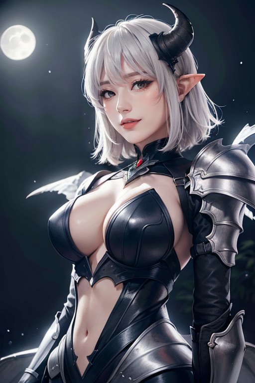 Full Plate Armor, Skinny, Pale Moonlight AI Porn