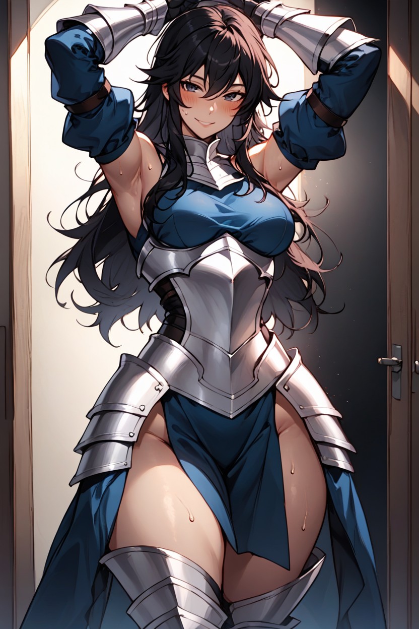Waist Shot, Standing, Fully Clothed Hentai AI Porn