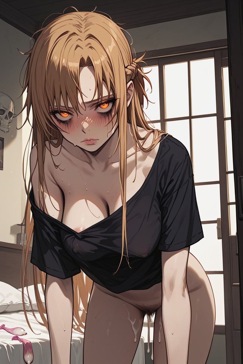 Visible Nipple, Revealing Look, Blushing Hentai AI Porn